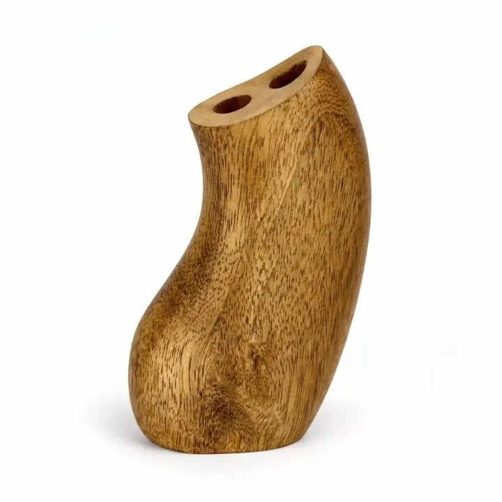 Handcrafted Wooden Bud Vase – Beech Wood Decorative Mini Flower Vase for Home Décor