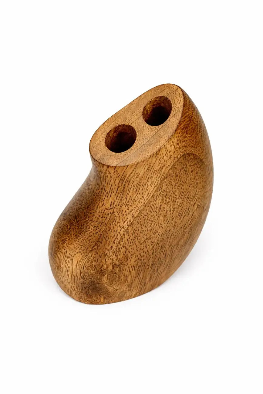 Handcrafted Wooden Bud Vase – Beech Wood Decorative Mini Flower Vase for Home Décor