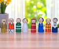 Community Helpers Wooden Peg Dolls – Set of 8