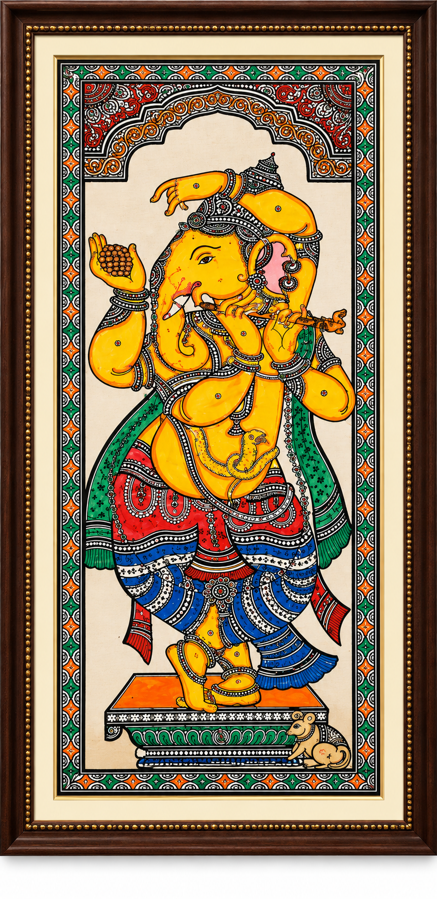 Divine Trio – Lakshmi, Ganesha & Saraswati Handcrafted Pattachitra Painting Set