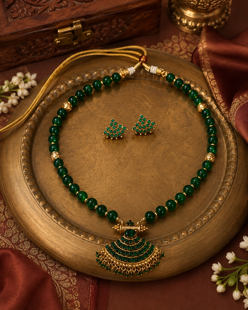Emerald Green traditional Jewelry Set