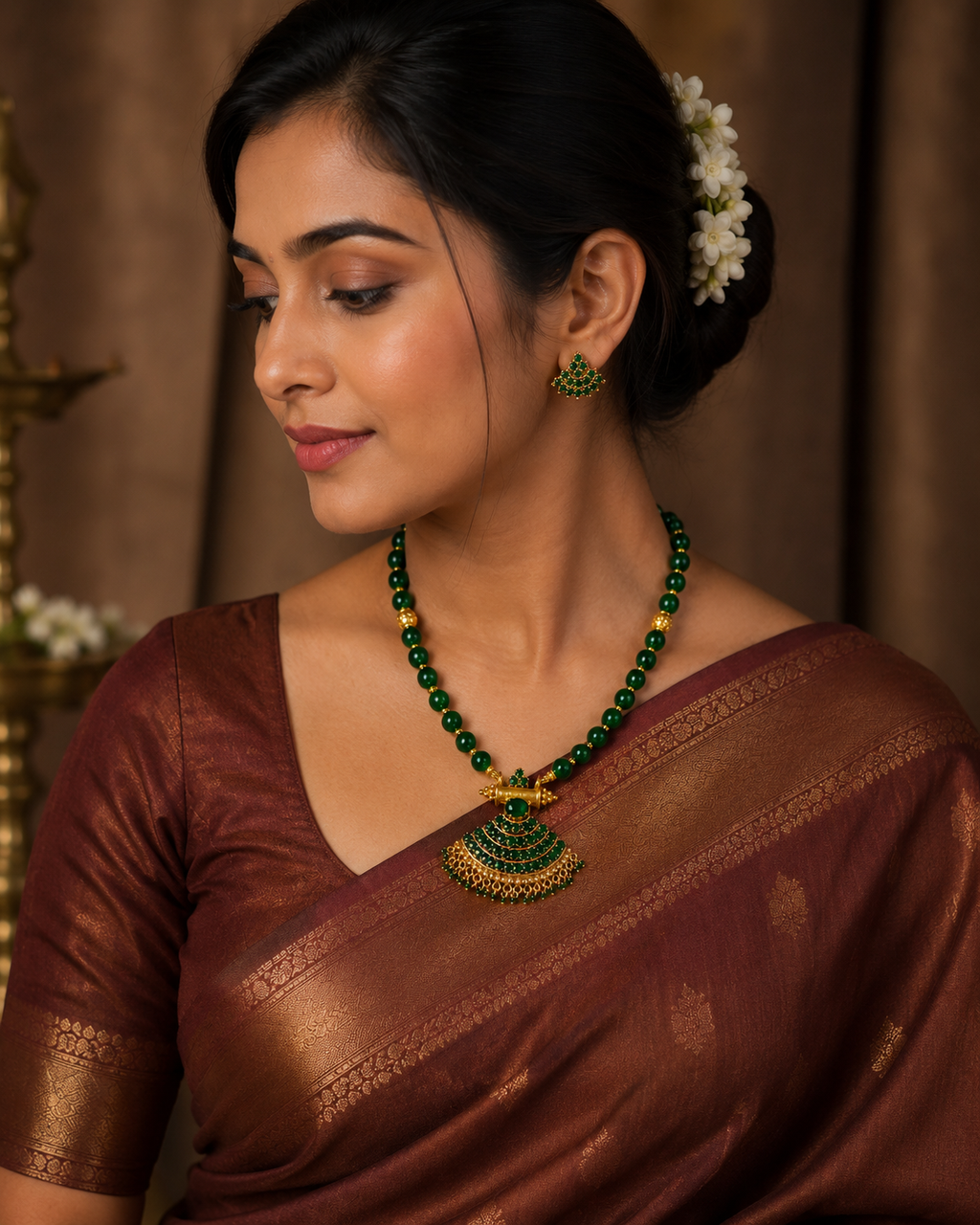 Emerald Green traditional Jewelry Set