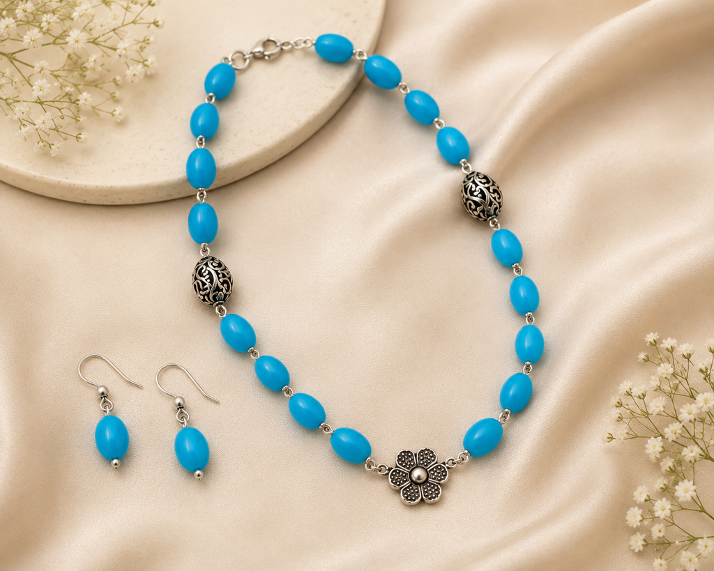 Turquoise Beads jewelry set