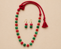 Red & Green Beads Jewelry Set