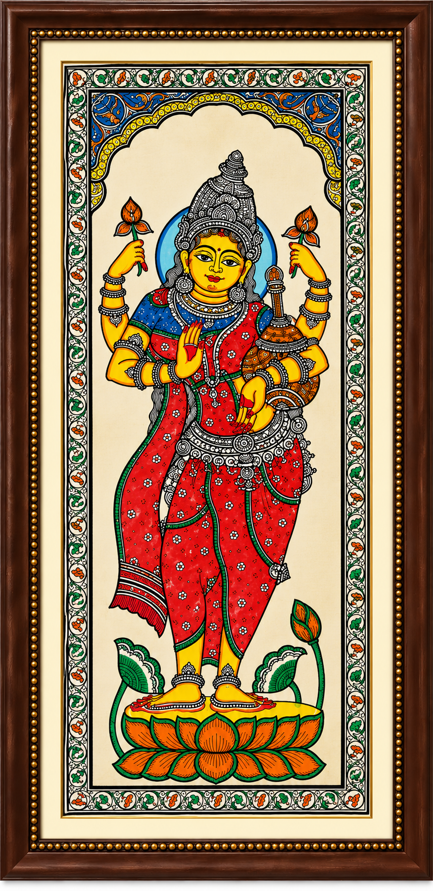 Divine Trio – Lakshmi, Ganesha & Saraswati Handcrafted Pattachitra Painting Set