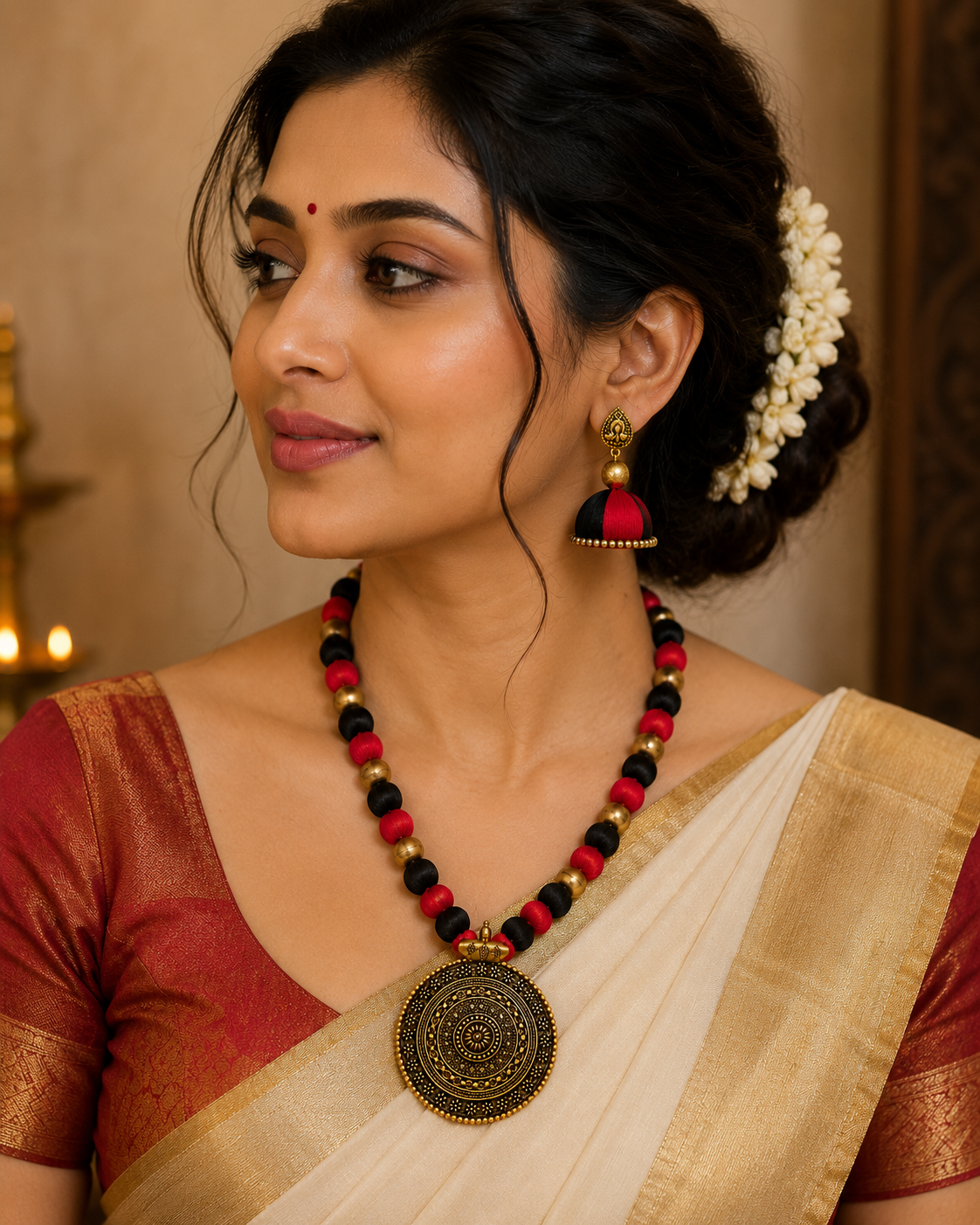 Red & Black Statement Jewellery Set