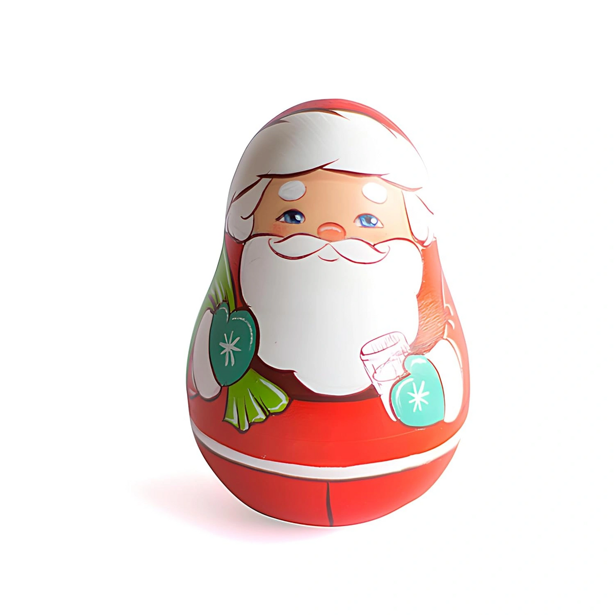 Wooden Christmas Santa Roly Poly Toy