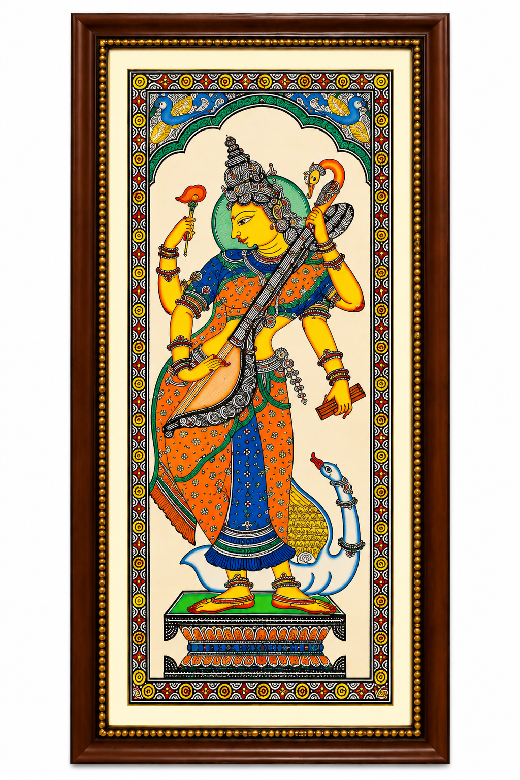 Divine Trio – Lakshmi, Ganesha & Saraswati Handcrafted Pattachitra Painting Set