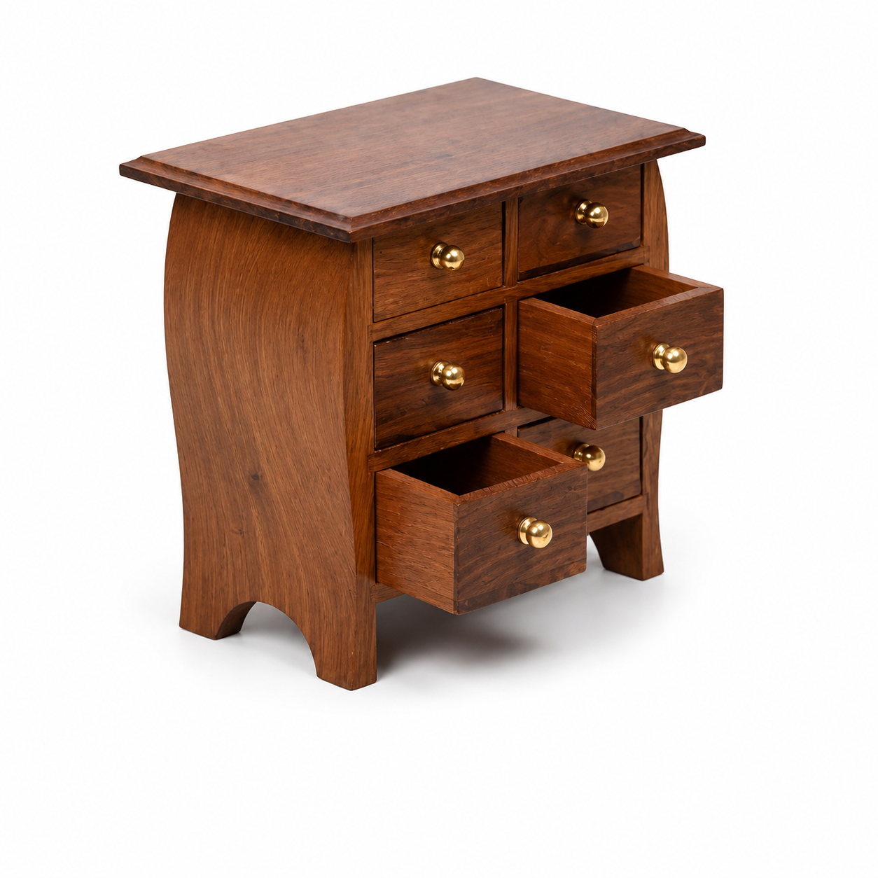 Premium Handcrafted Wooden Miniature Drawer Chest – 6-Slot